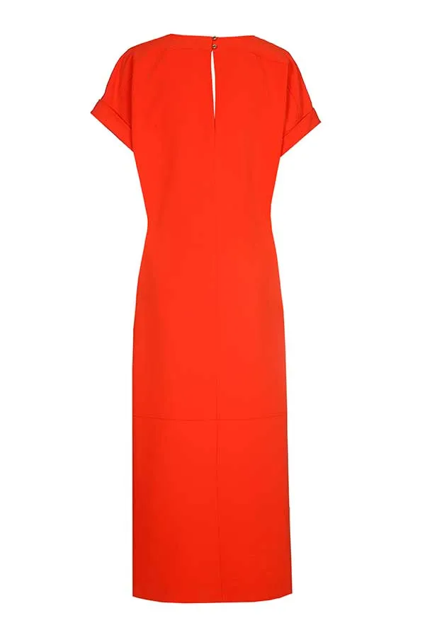 Caroline Biss SLIGHTLY FITTED MIDI STRETCH DRESS