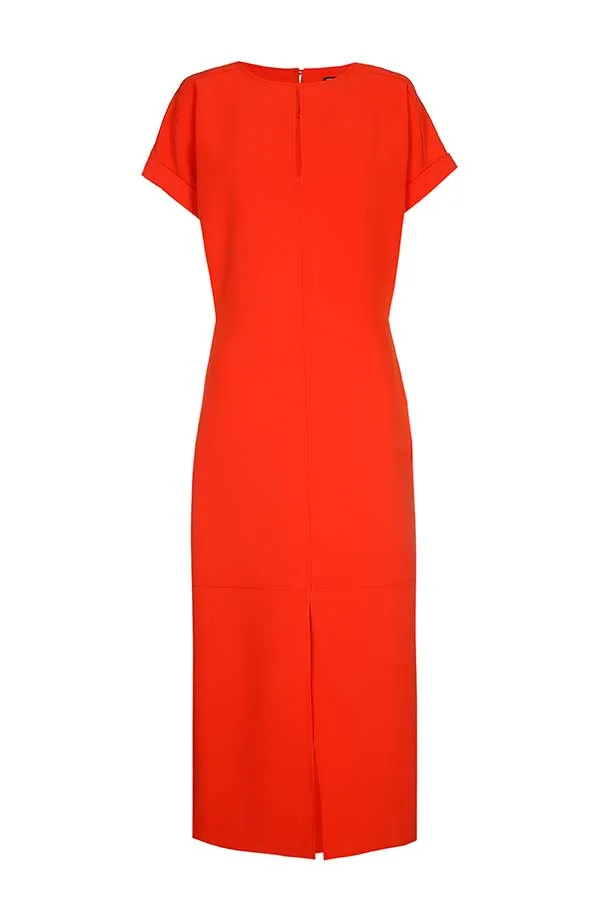 Caroline Biss SLIGHTLY FITTED MIDI STRETCH DRESS