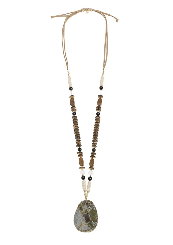 Caroline Biss STONE PENDANT NECKLACE