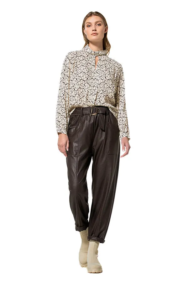 Caroline Biss STRAIGHT-FITTING FLORAL PRINT BLOUSE