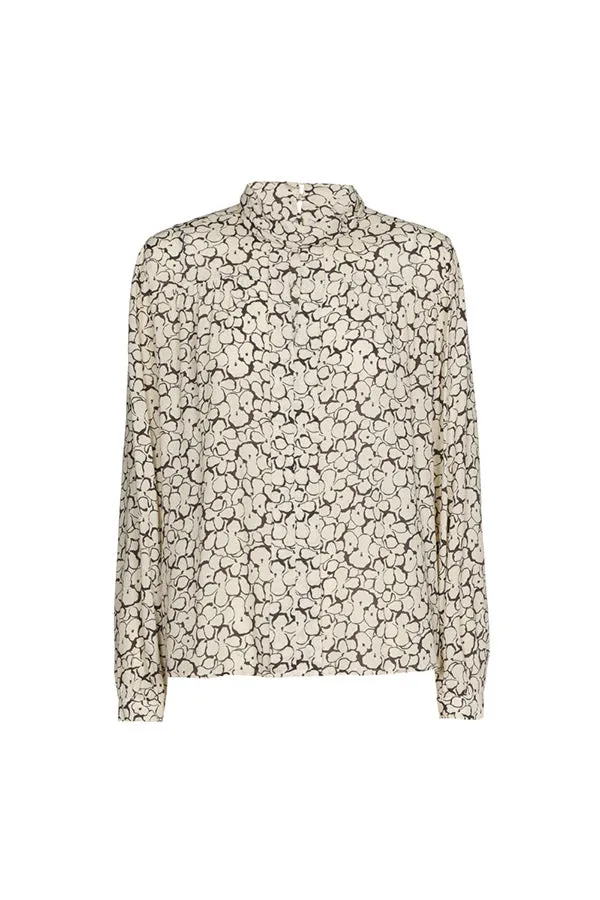 Caroline Biss STRAIGHT-FITTING FLORAL PRINT BLOUSE