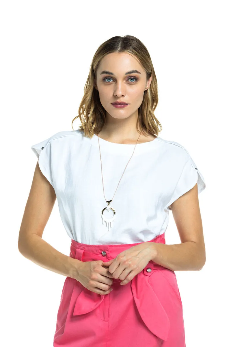 Caroline Biss STRAIGHT LINEN TOP