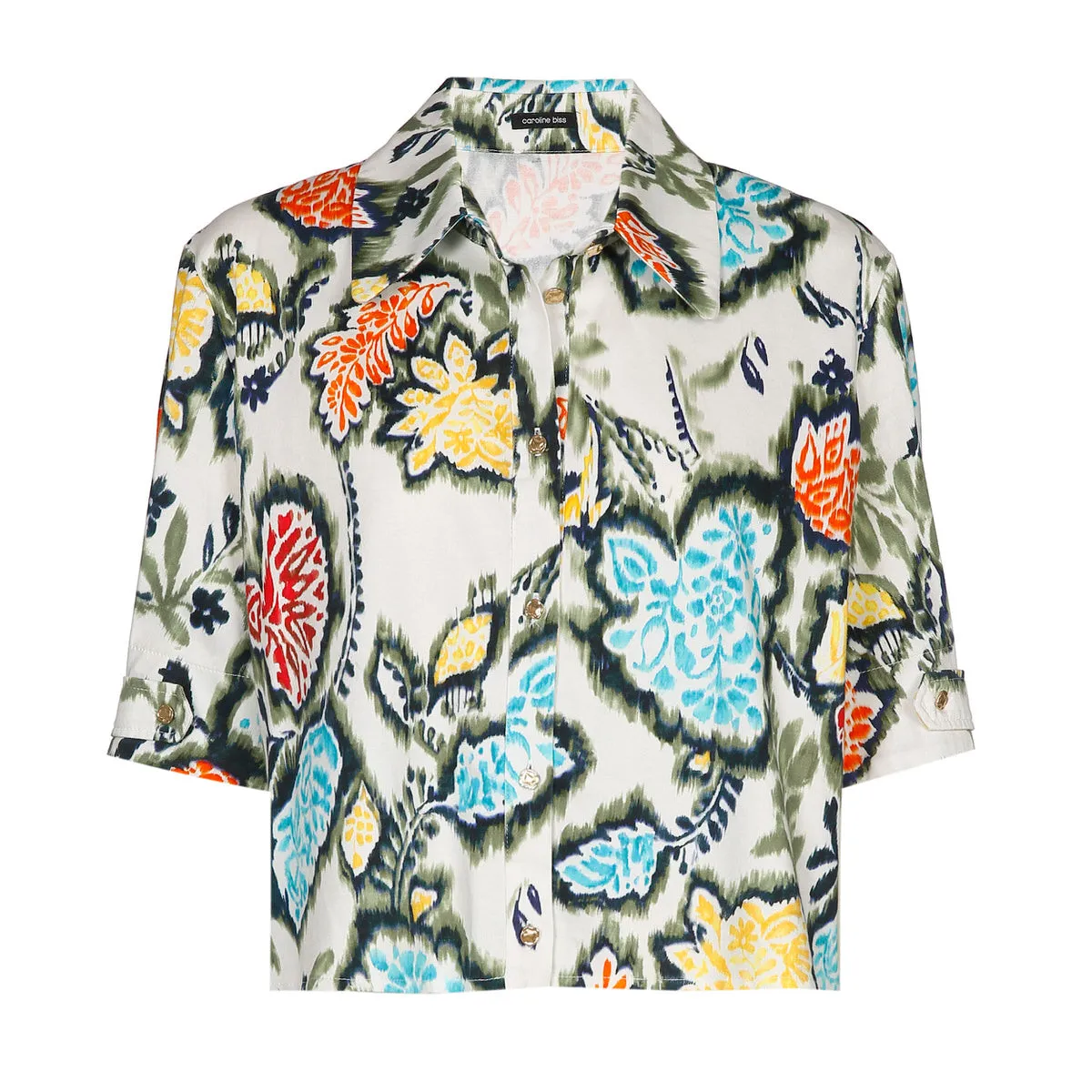 Caroline Biss STRAIGHT PRINTED COTTON BLOUSE