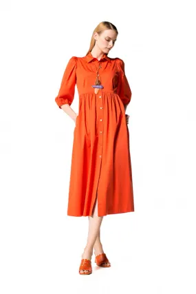 Caroline Biss TANGERINE MIDI DRESS