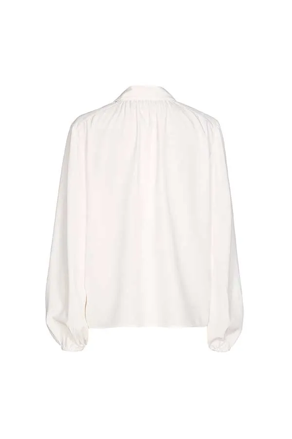 Caroline Biss V-NECK LOOSE POPLIN BLOUSE