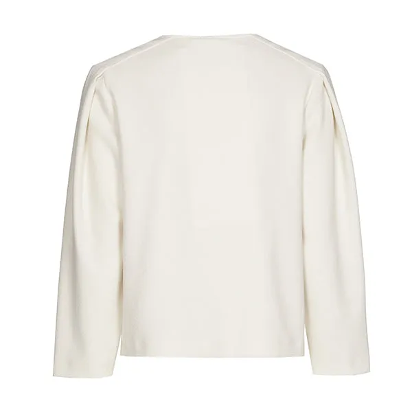 Caroline Biss WHITE SHORT STRAIGHT BLOUSE