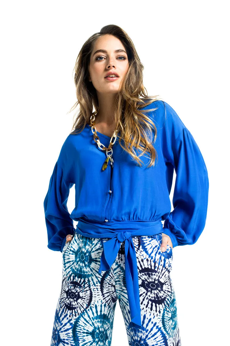 Caroline Biss WRAP EFFECT VISCOSE BLOUSE