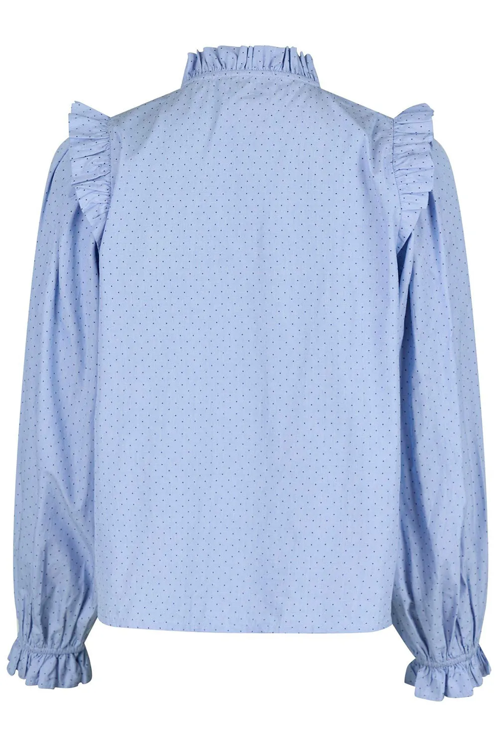 Charly Mini Dot Blouse | Light Blue | Bluse fra Neo Noir