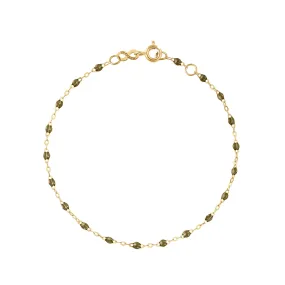 Classic Gigi Khaki bracelet, Yellow Gold, 6.7