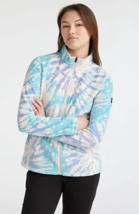 Clime Printed Full-Zip Fleece | Pink Tie Dye