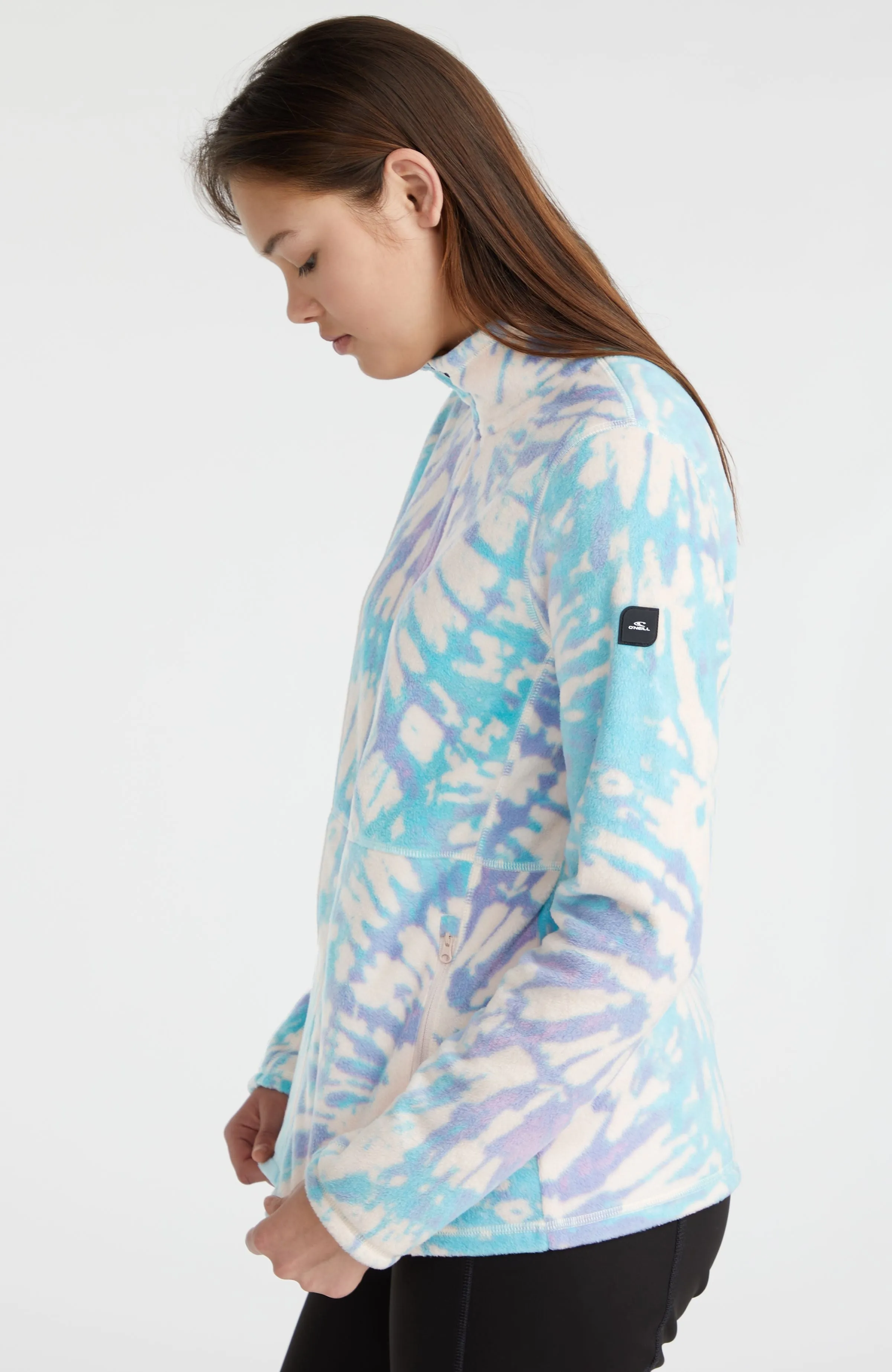 Clime Printed Full-Zip Fleece | Pink Tie Dye