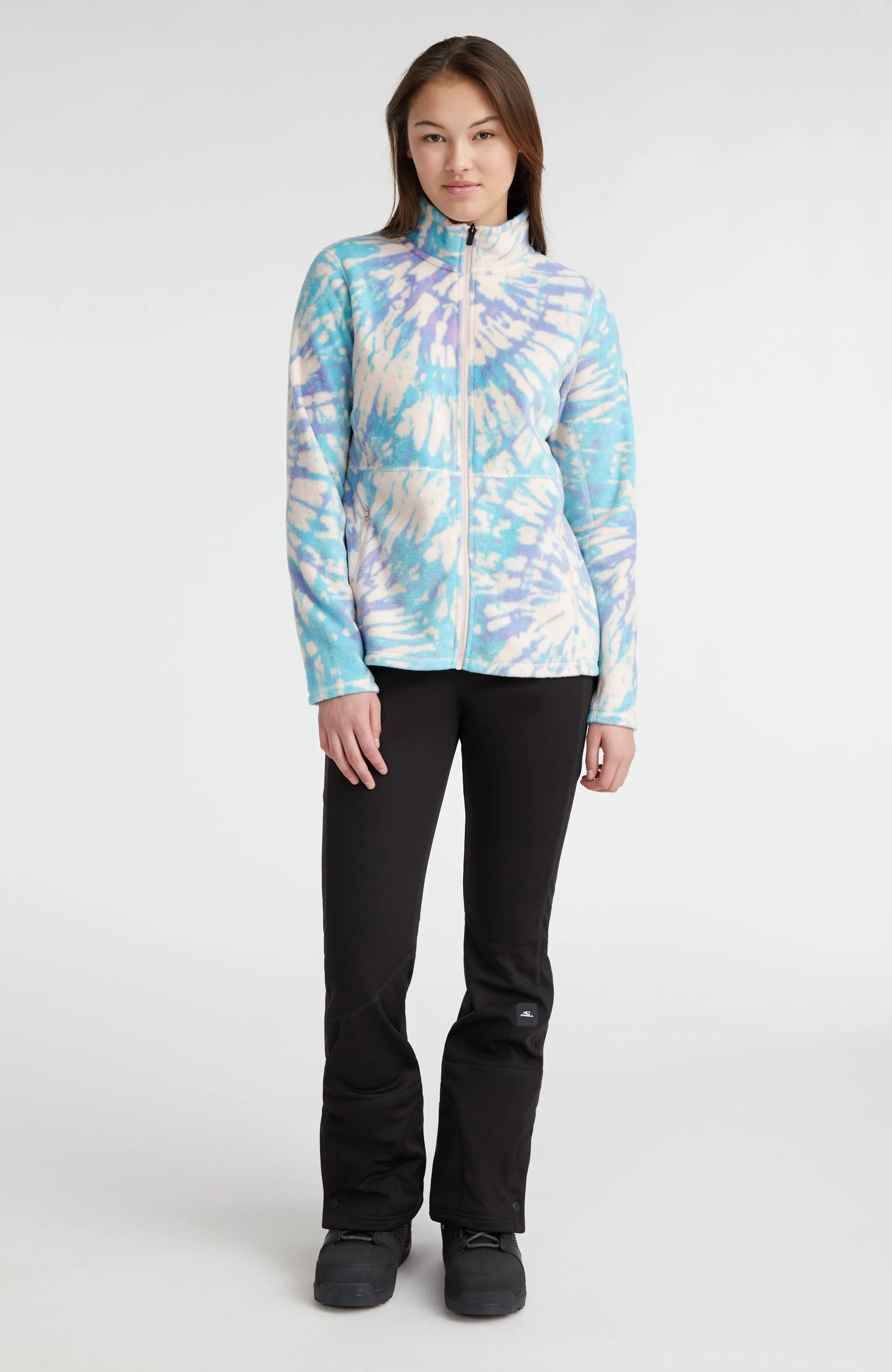 Clime Printed Full-Zip Fleece | Pink Tie Dye