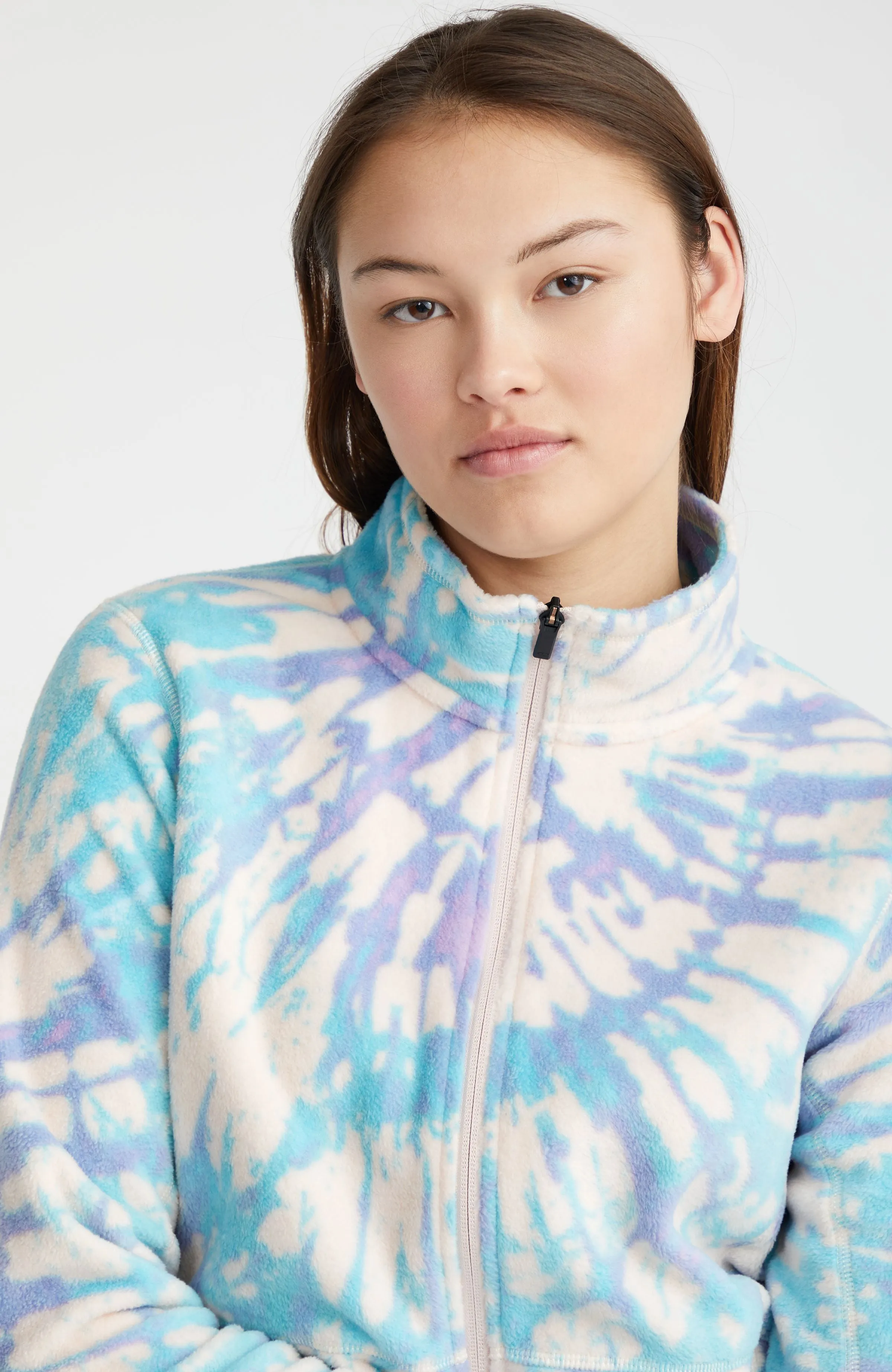 Clime Printed Full-Zip Fleece | Pink Tie Dye