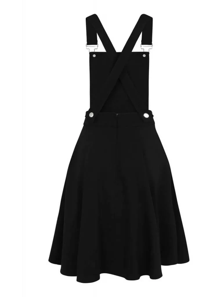 Collectif Kayden Overalls 50's Swing Dress Black