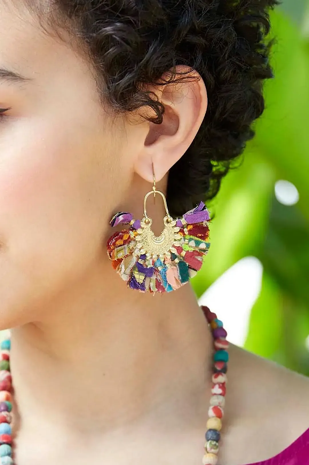 Colorful Fringe Earrings