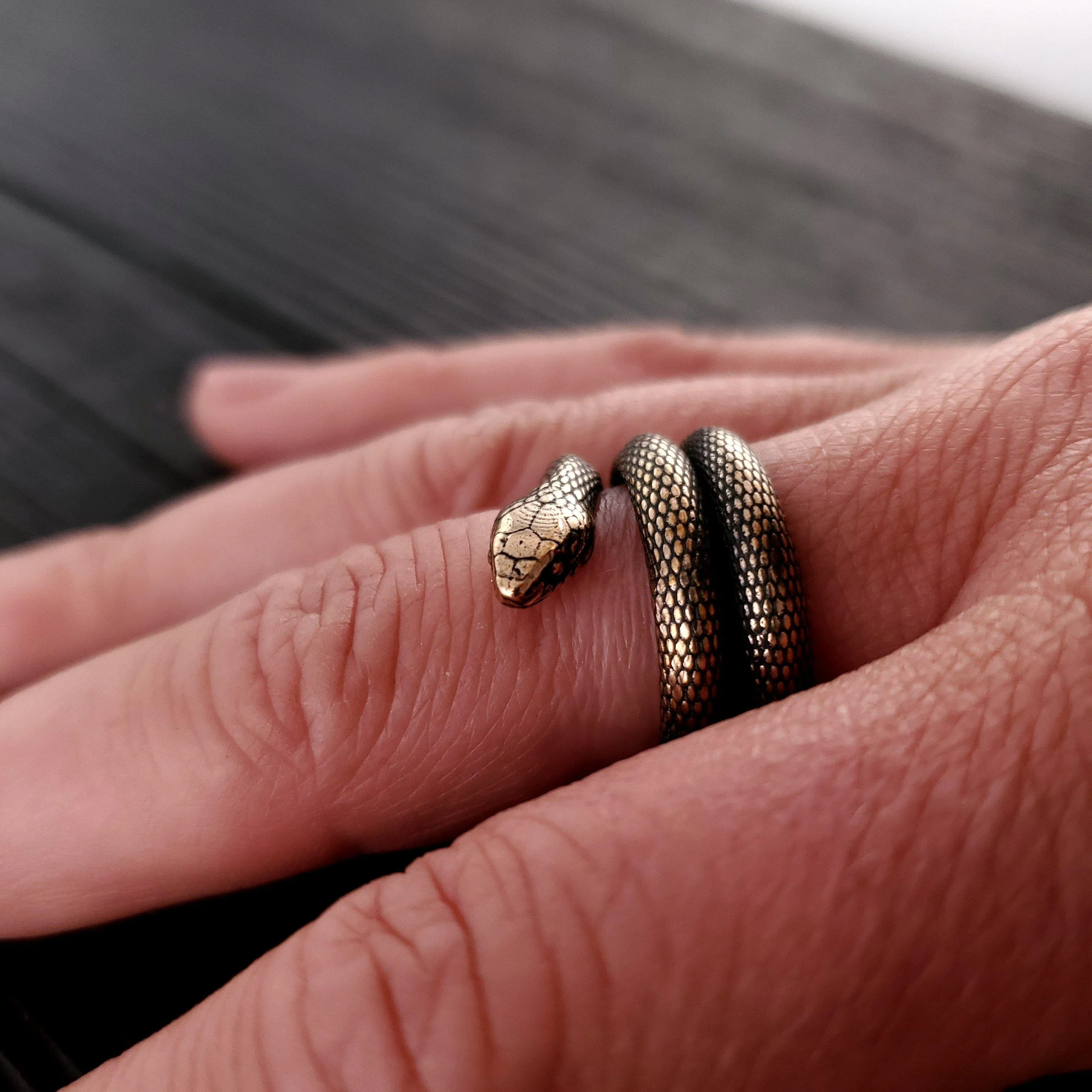 Colubrid Snake Wrap Ring