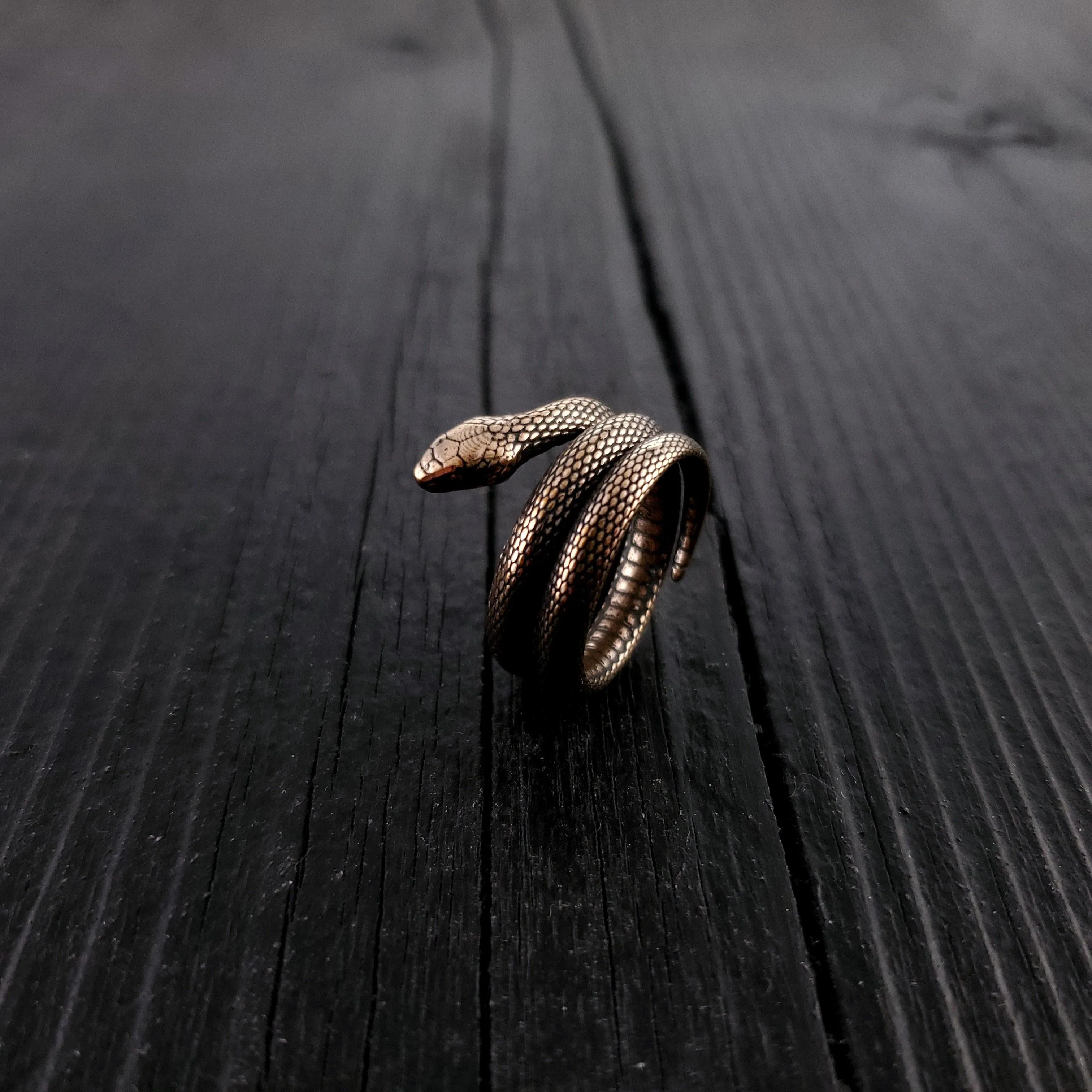 Colubrid Snake Wrap Ring