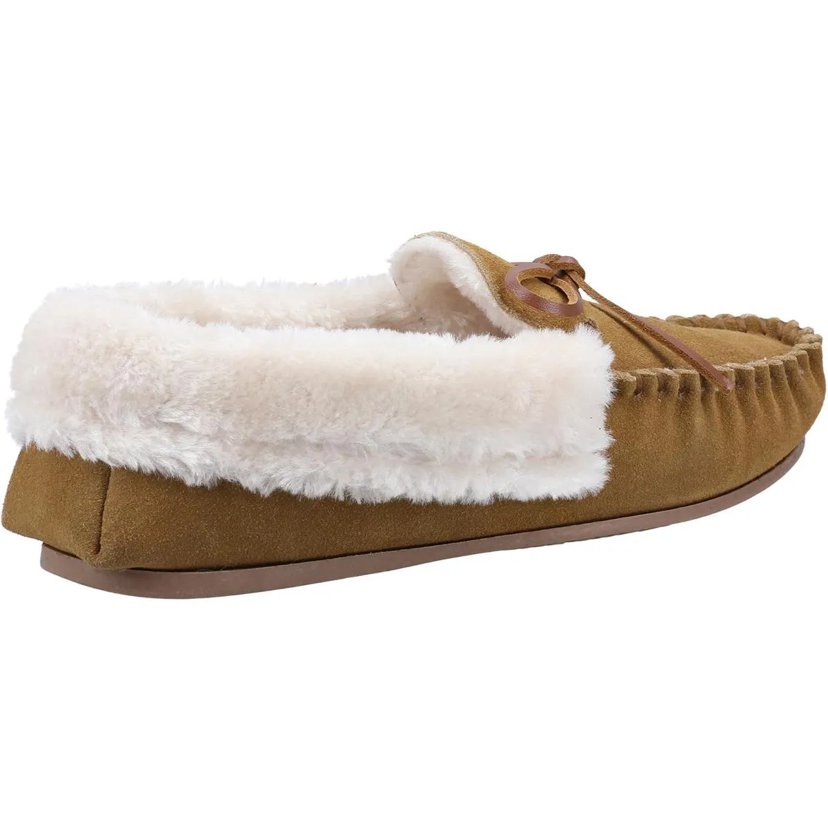 Cotswold Sopworth Slip on Moccasin Slipper Tan