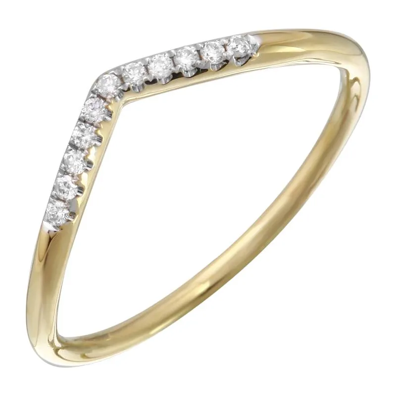 DELILAH  POINTED GOLD DIAMOND BAND