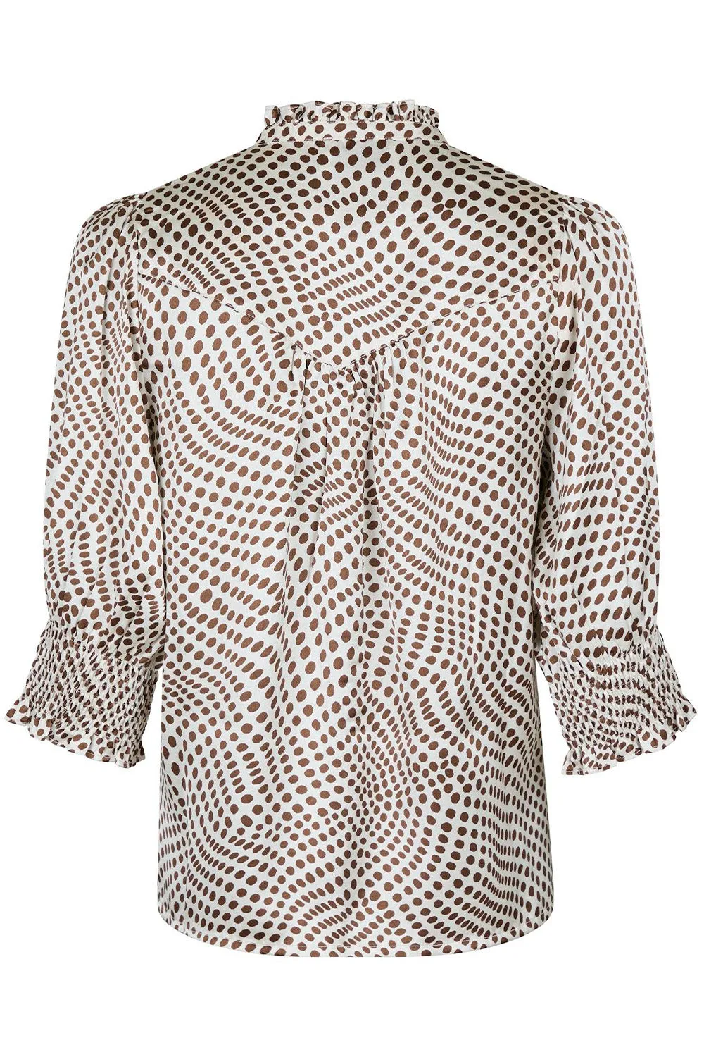 Diana Vibrant Dot Blouse | Brown | Bluse fra Neo Noir