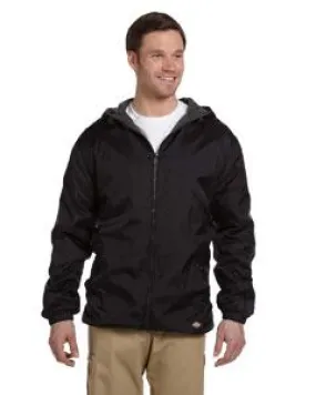 Dickies Fleece-Lined Hooded Nylon Jacket 33237 Black