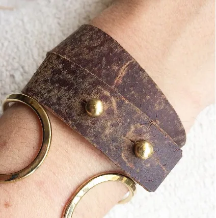 Double Wrap Leather Cuff