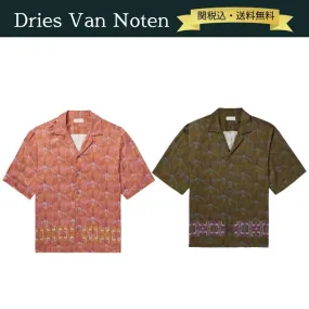 Dries Van Noten  |Street Style Short Sleeves Tribal Khaki Designers Shirts