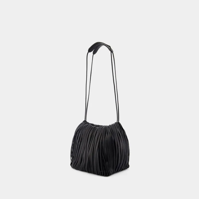 Dumpling Fringe Crossbody - Jil Sander - Leather - Black