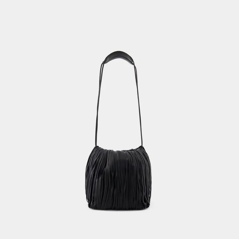 Dumpling Fringe Crossbody - Jil Sander - Leather - Black