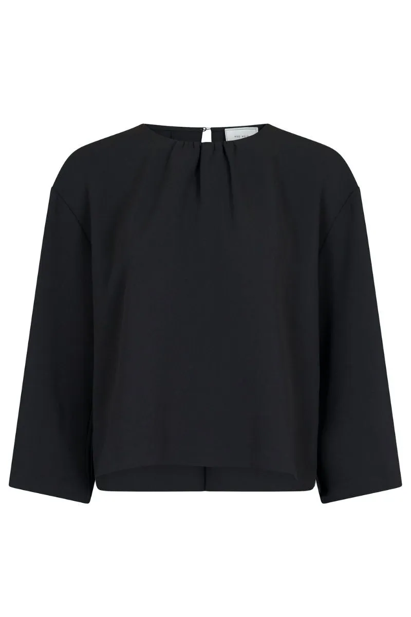 Elio Crepe Blouse | Black | Bluse fra Neo Noir