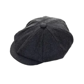 Failsworth Alfie 8 Piece Melton Cap in Charcoal