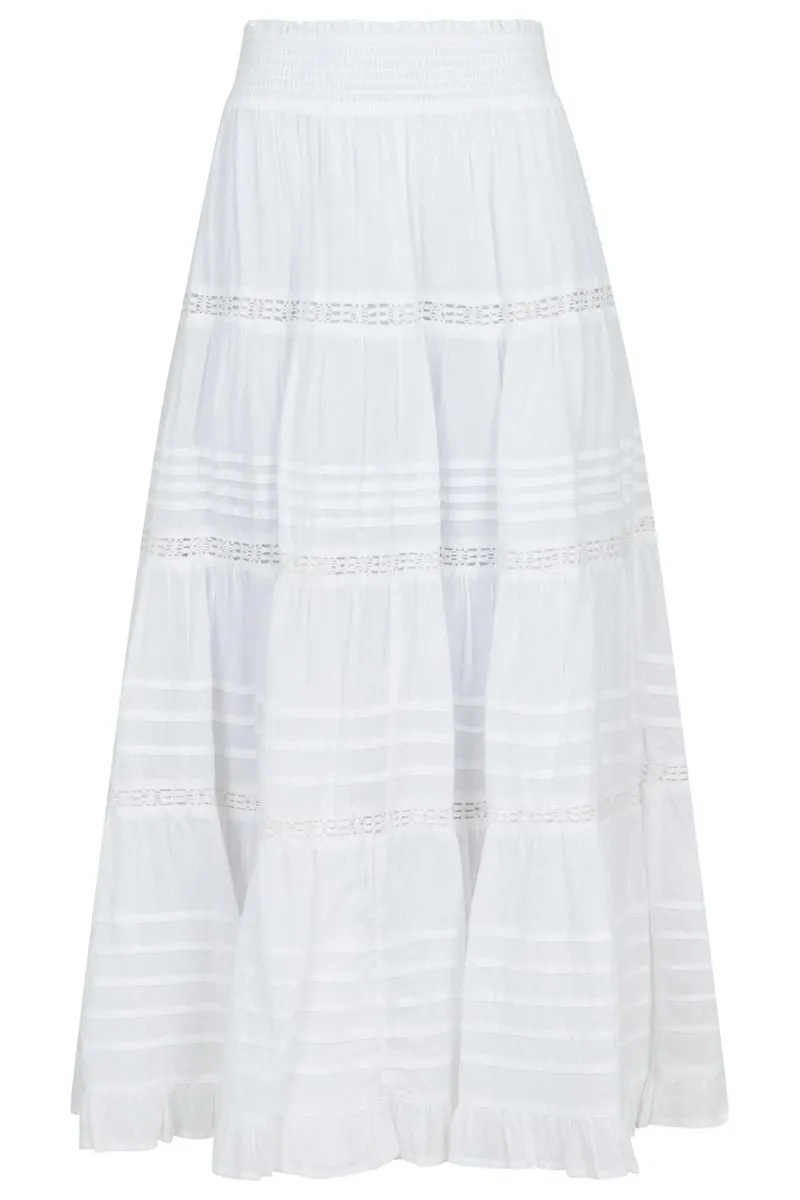 Felicia S Voile Skirt 161872 | White | Nederdel fra Neo Noir