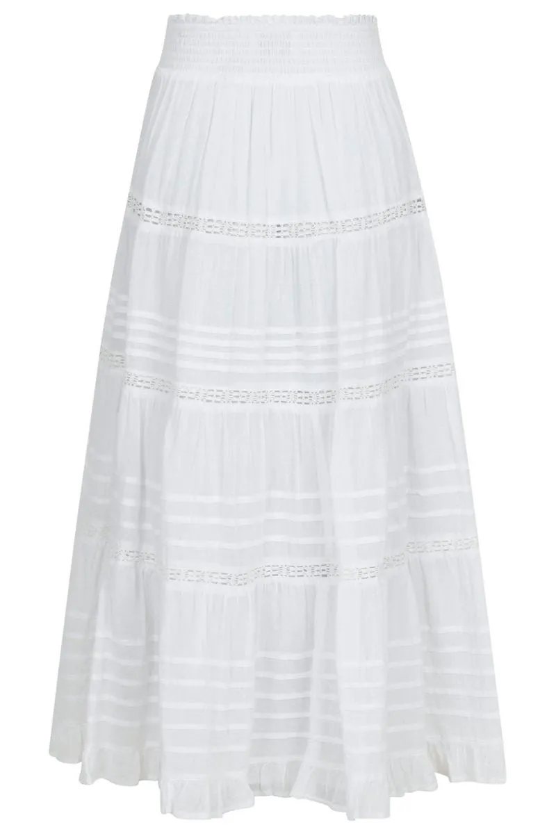 Felicia S Voile Skirt 161872 | White | Nederdel fra Neo Noir