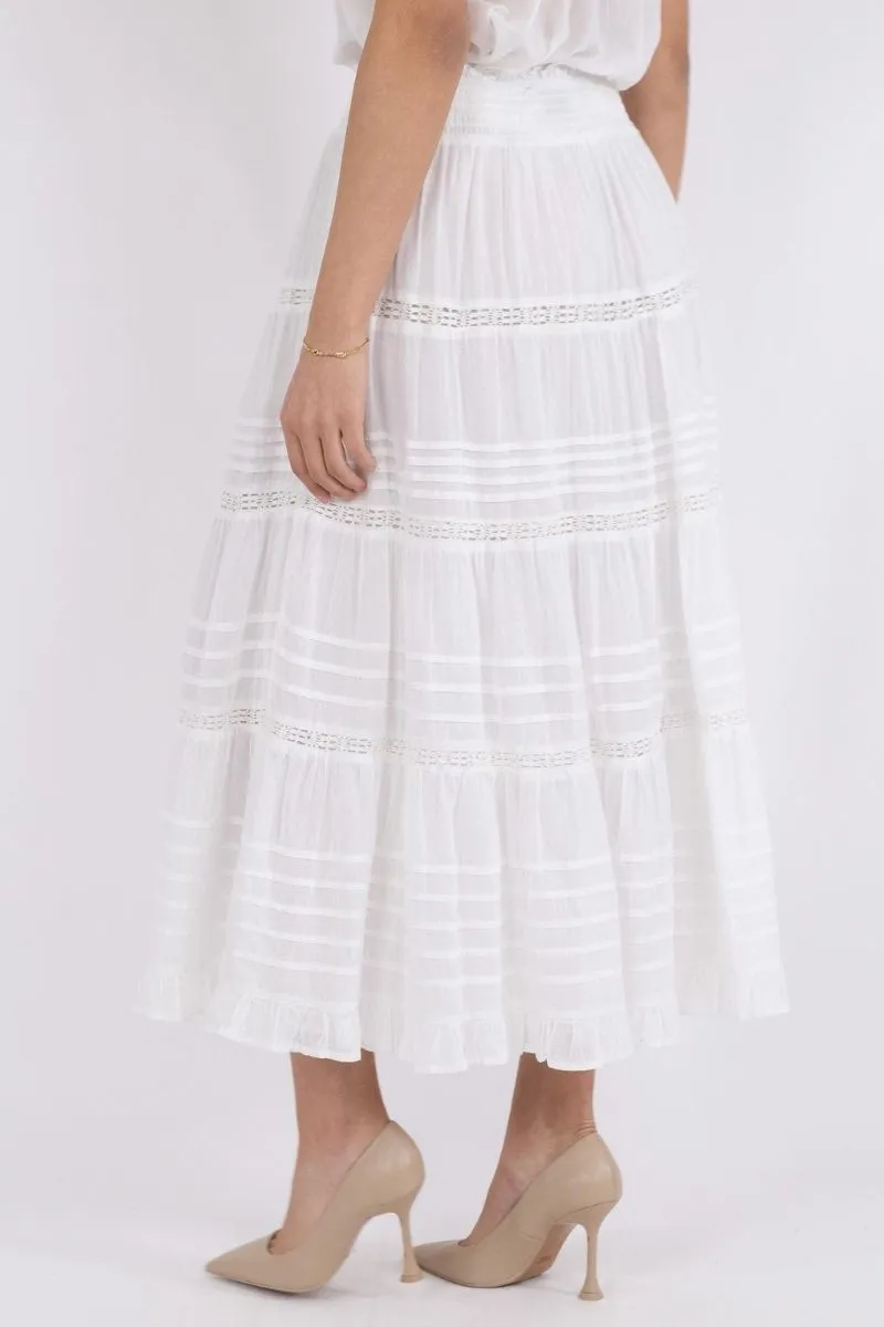 Felicia S Voile Skirt 161872 | White | Nederdel fra Neo Noir