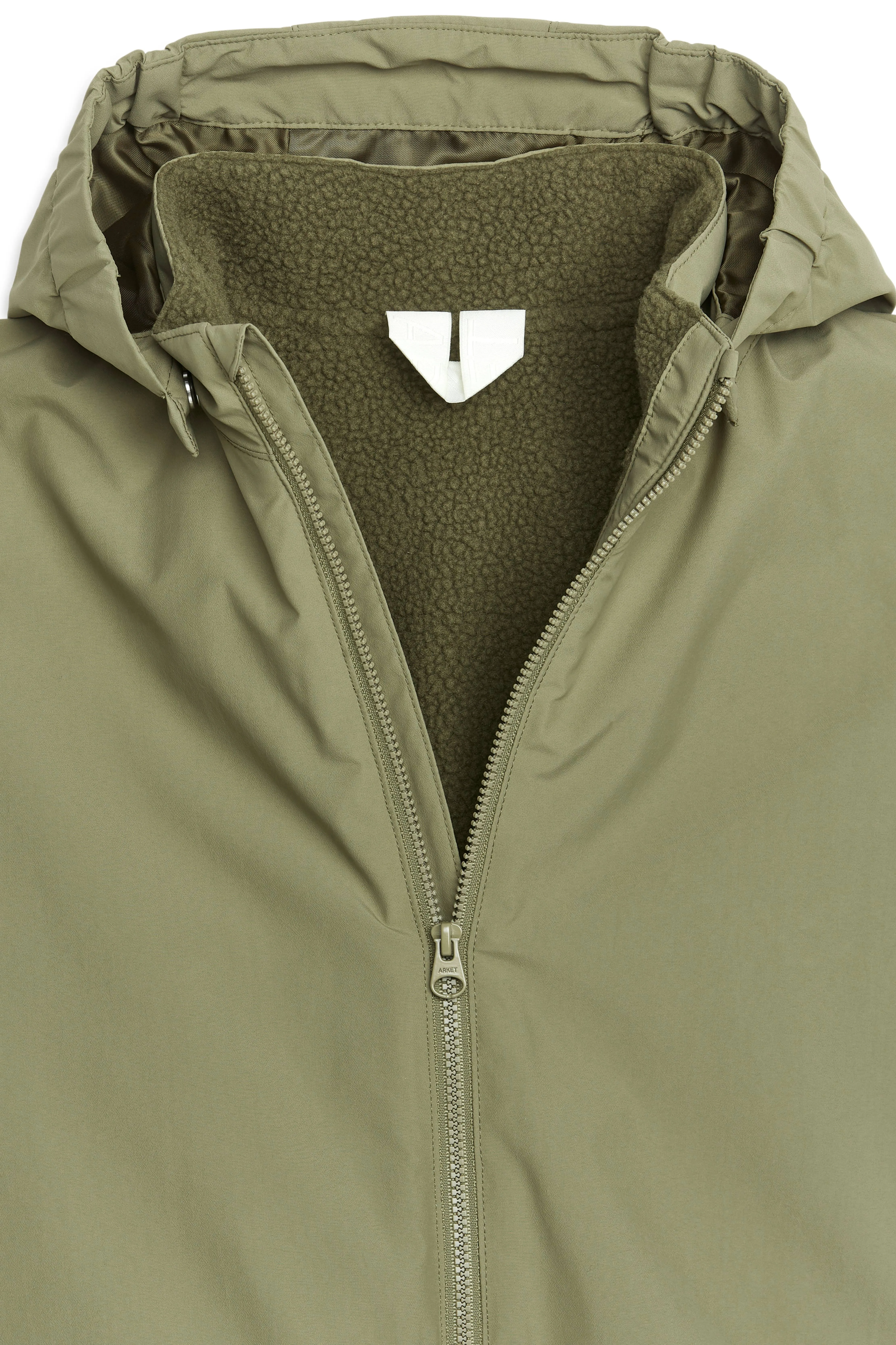 Fleece-Lined Jacket - Long sleeve - Regular length - Khaki Green - Kids | H&M GB