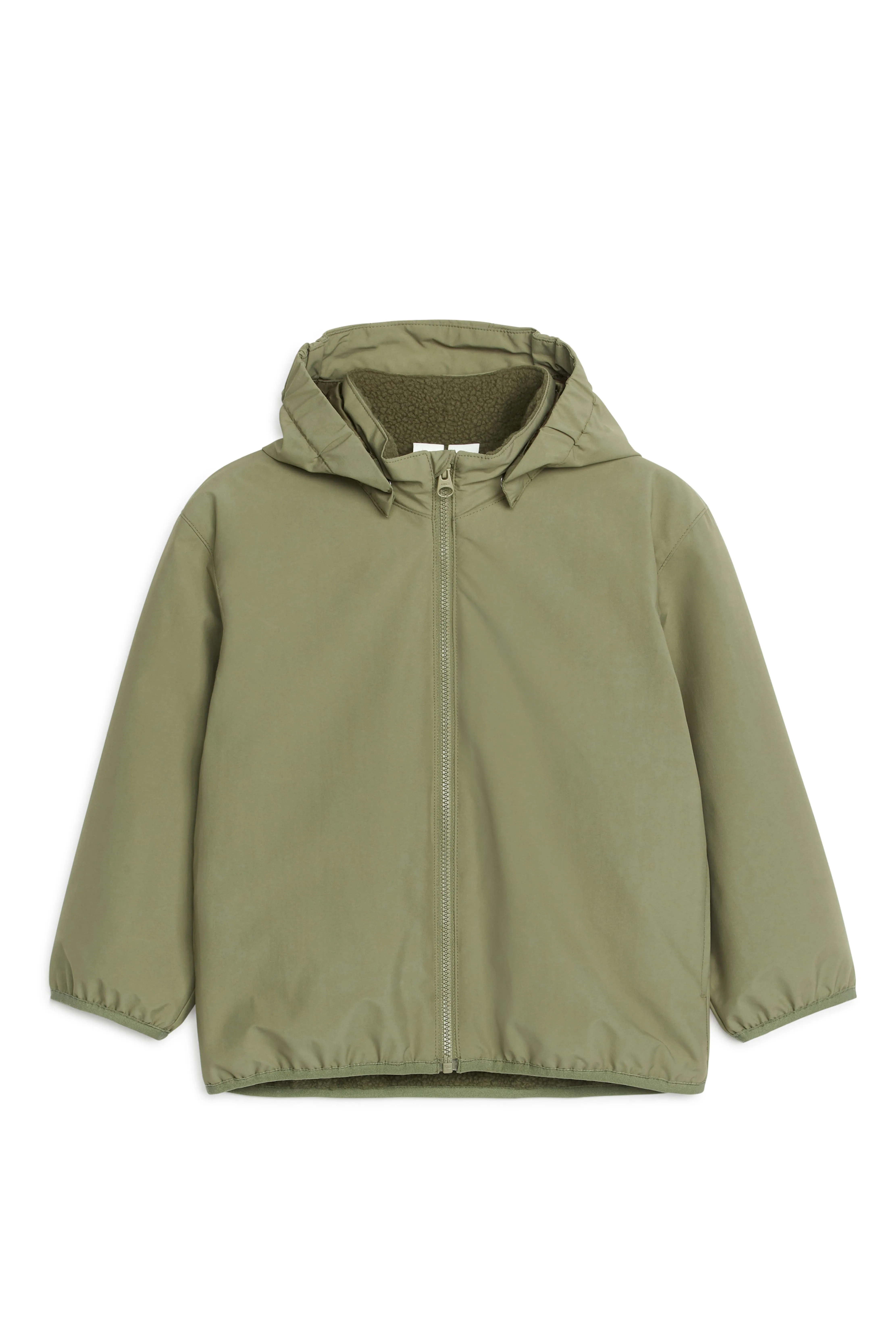 Fleece-Lined Jacket - Long sleeve - Regular length - Khaki Green - Kids | H&M GB