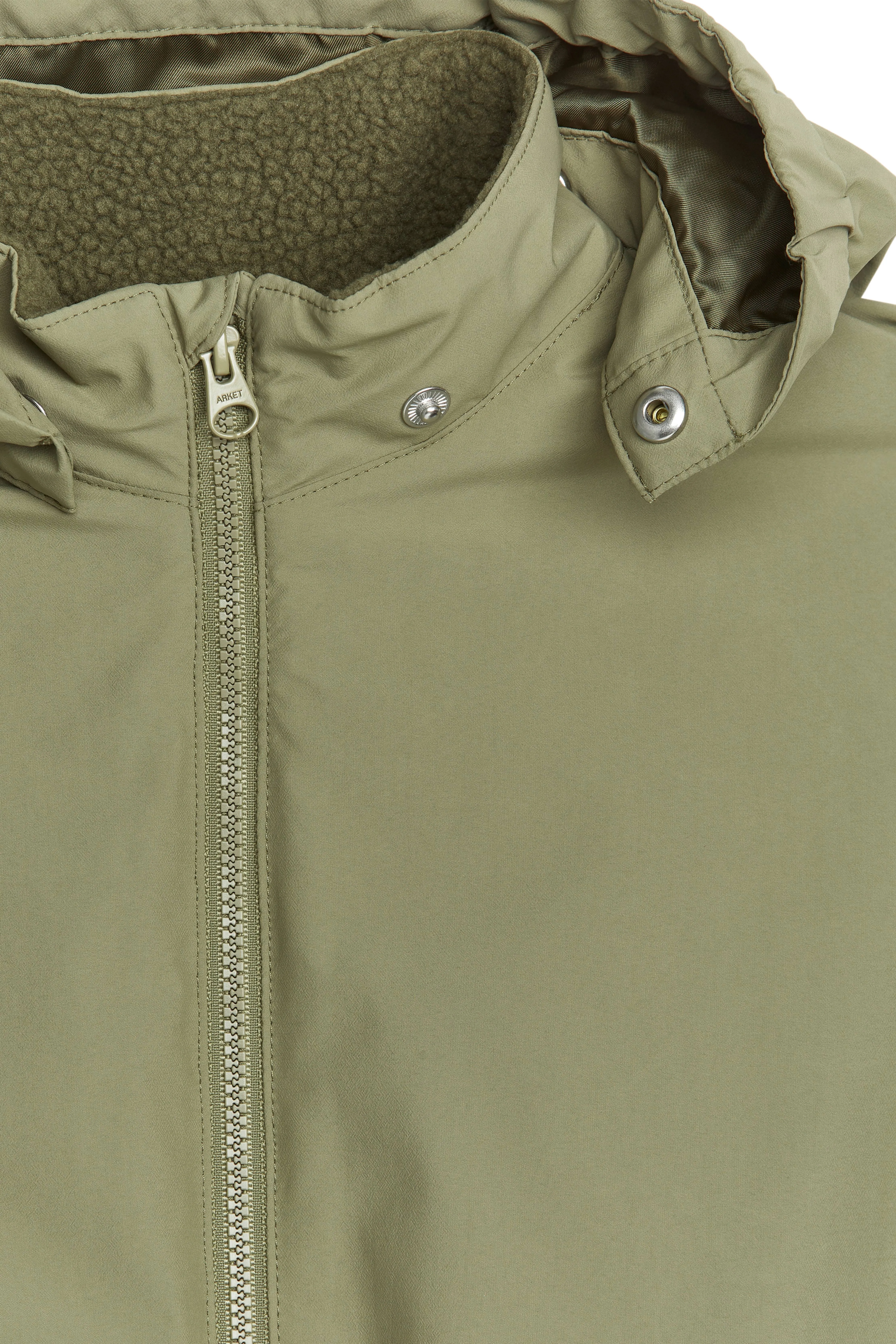 Fleece-Lined Jacket - Long sleeve - Regular length - Khaki Green - Kids | H&M GB