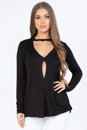 Flirty Sophistication Choker Wrap Top