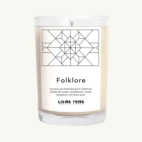 Folklore: Amber, Vanilla + Lemon Peel Candle