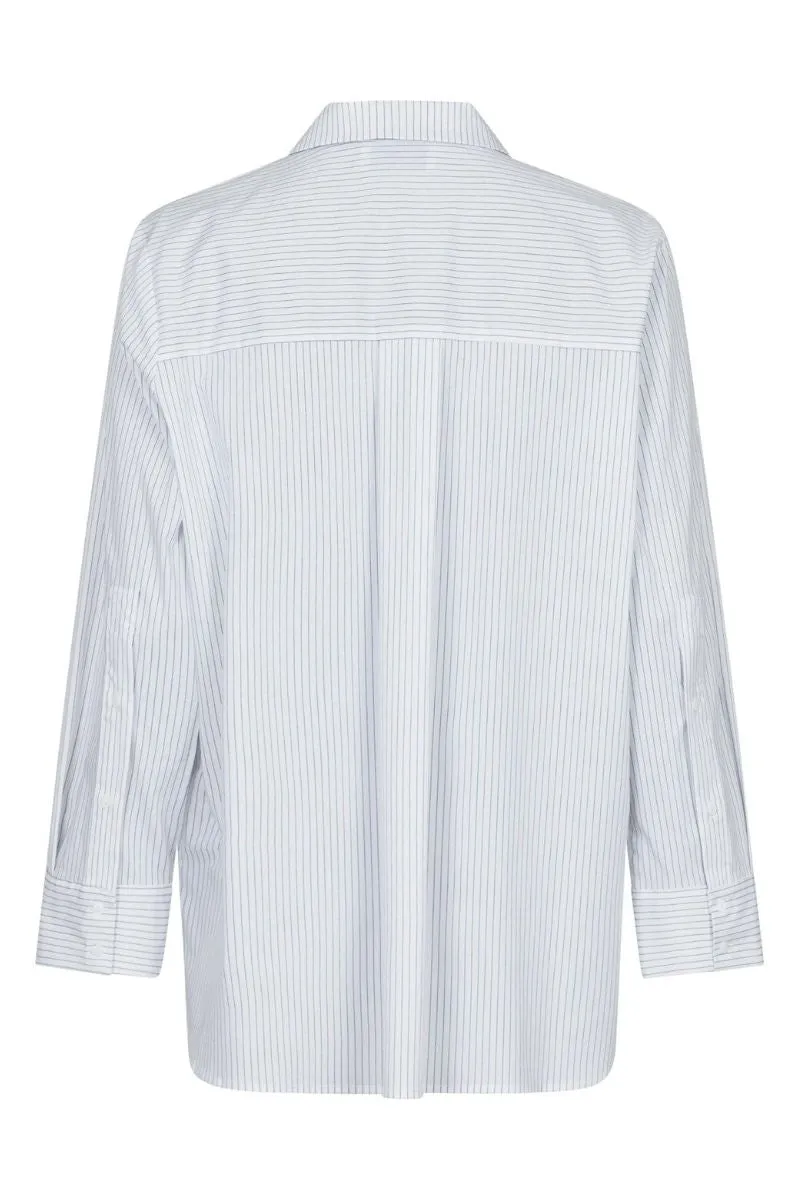 Gili Stripe Shirt | White | Skjorte fra Neo Noir