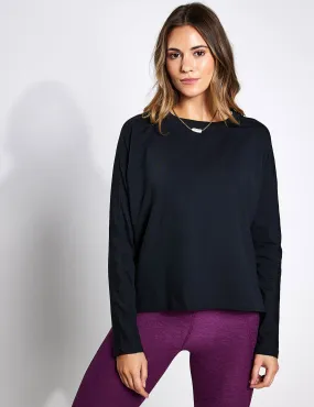 Girlfriend Collective ReSet Long Sleeve Tee - Black