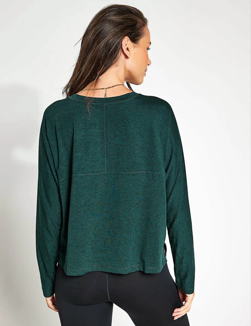 Girlfriend Collective ReSet Long Sleeve Tee - Moss