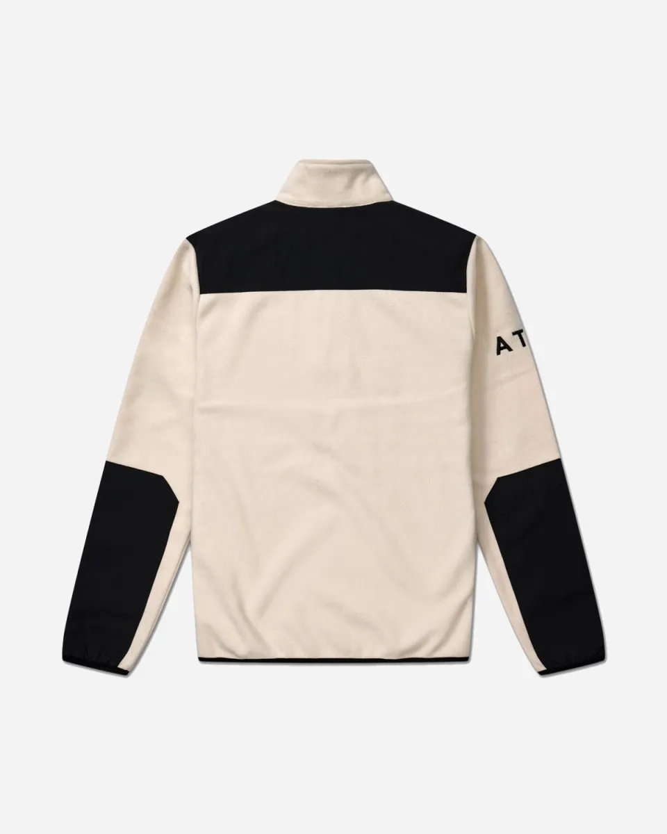 Halo Blocked Zip Fleece - Oyster Gray