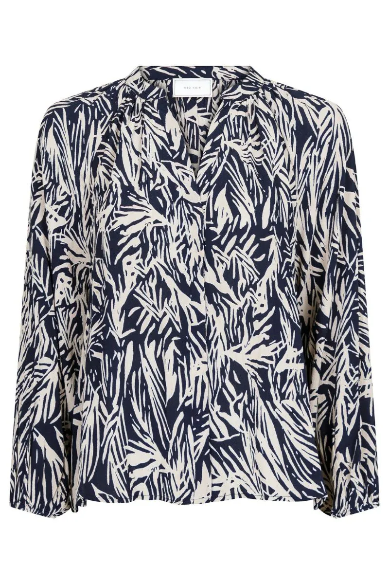 Huma Breeze Blouse | Navy | Bluse fra Neo Noir