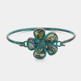 iLLASPARKZ Abalone Flower Pointed Bangle Bracelet