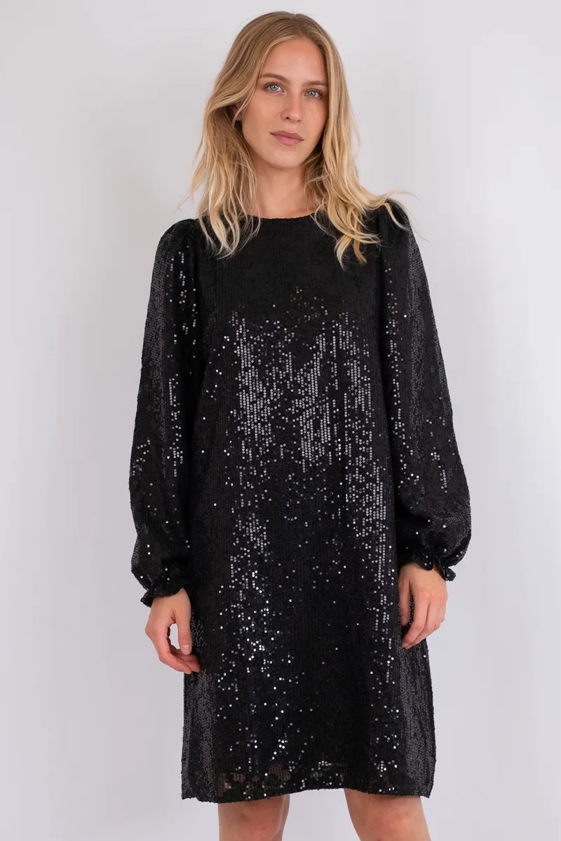 Isobel Sequins Dress 161279 | Black | Kjole fra Neo Noir