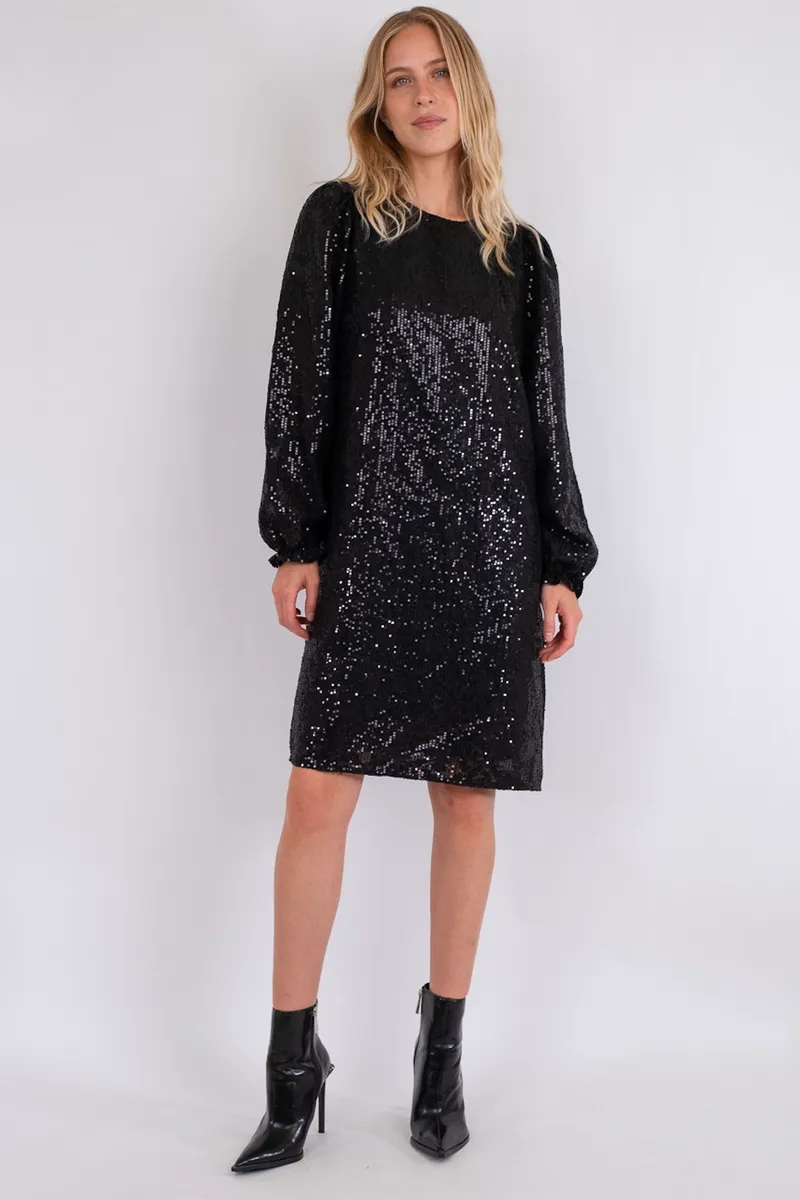 Isobel Sequins Dress 161279 | Black | Kjole fra Neo Noir