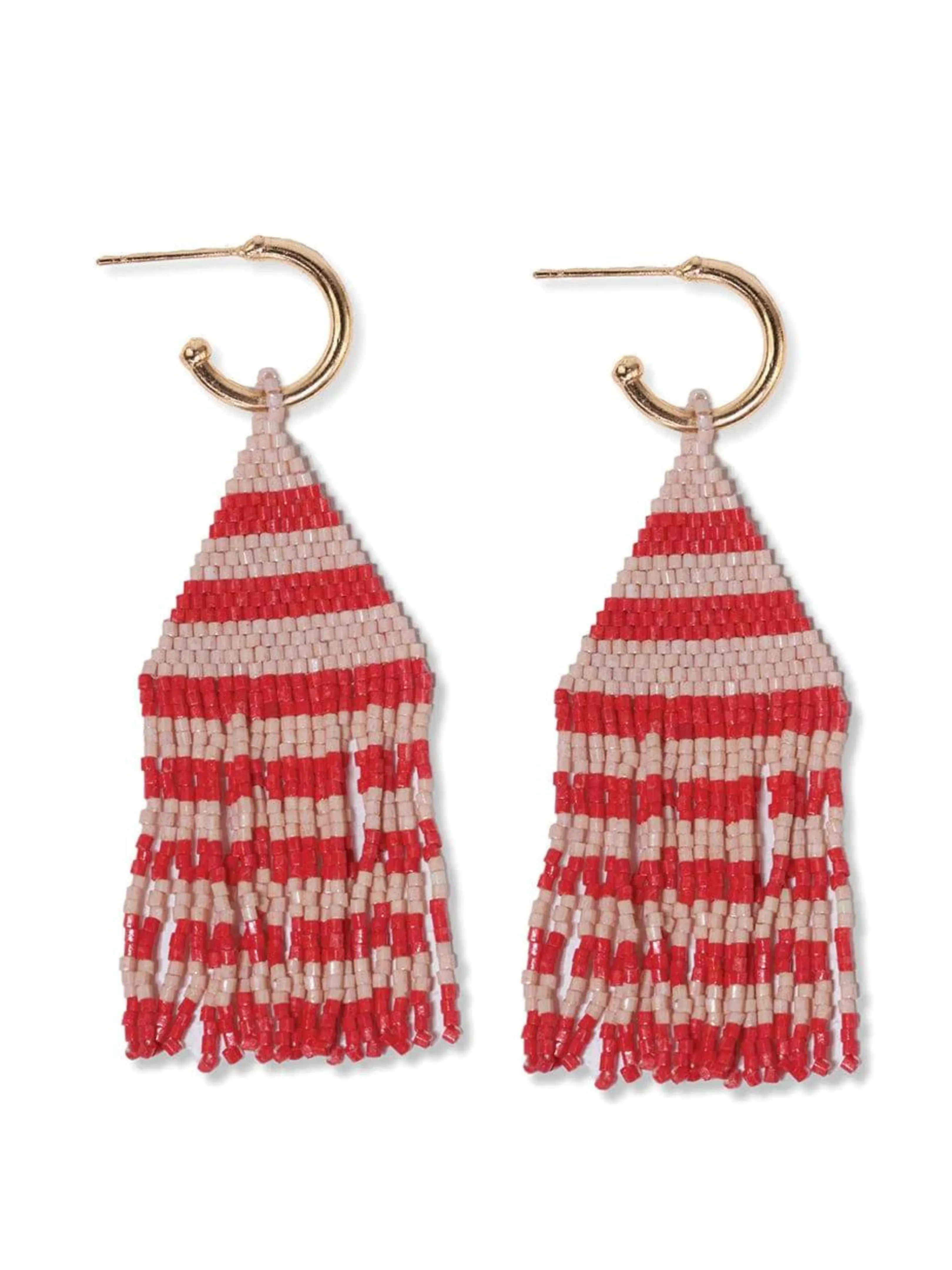 James Fringe Earrings - Poppy