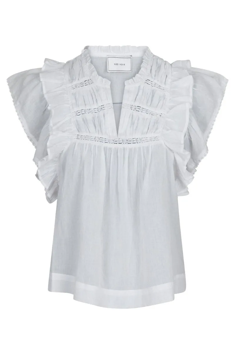 Jayla S Voile Top | White | Top fra Neo Noir