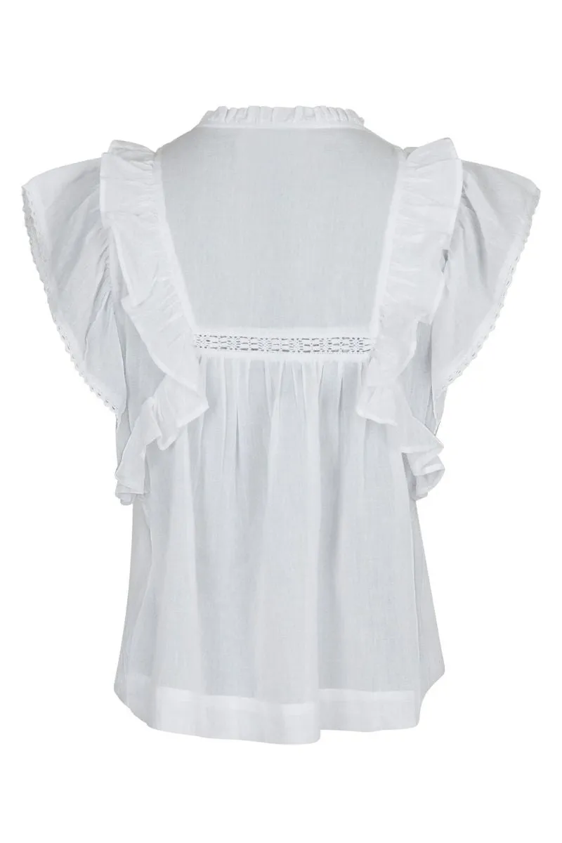 Jayla S Voile Top | White | Top fra Neo Noir